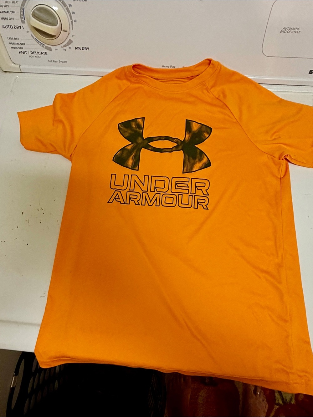 Under Armour Orange Short-Sleeve Logo Performance Tee